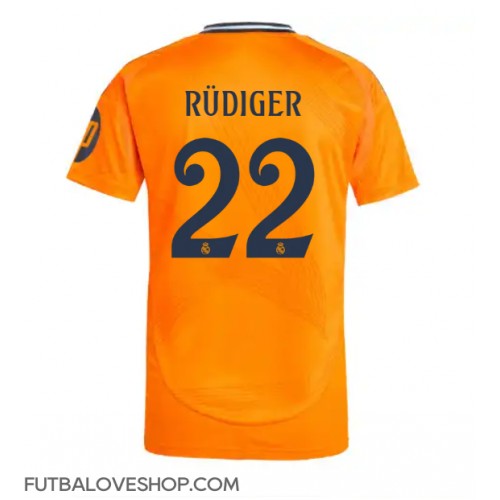 Dres Real Madrid Antonio Rudiger #22 Preč 2024-25 Krátky Rukáv